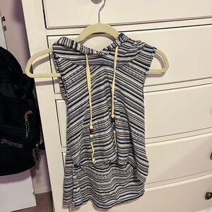 Free people- Blue striped beach tank top